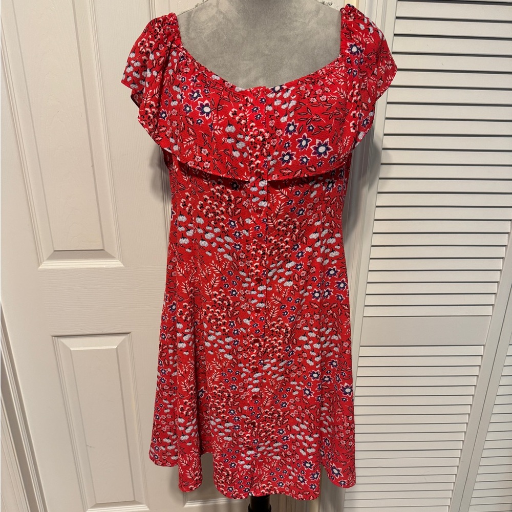 BeBop Floral Off Shoulder Snap Closure Dress XXL